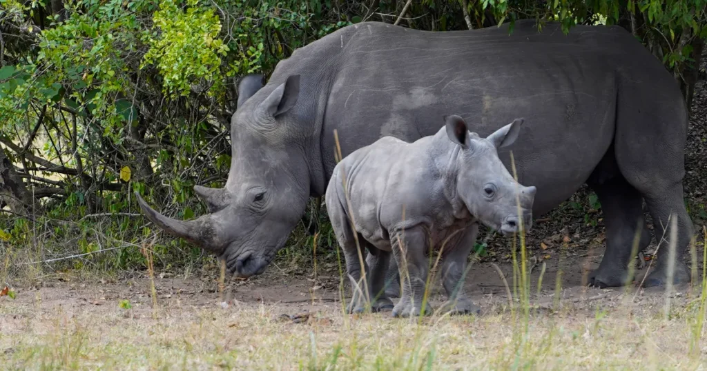 white rhinos in uganda
