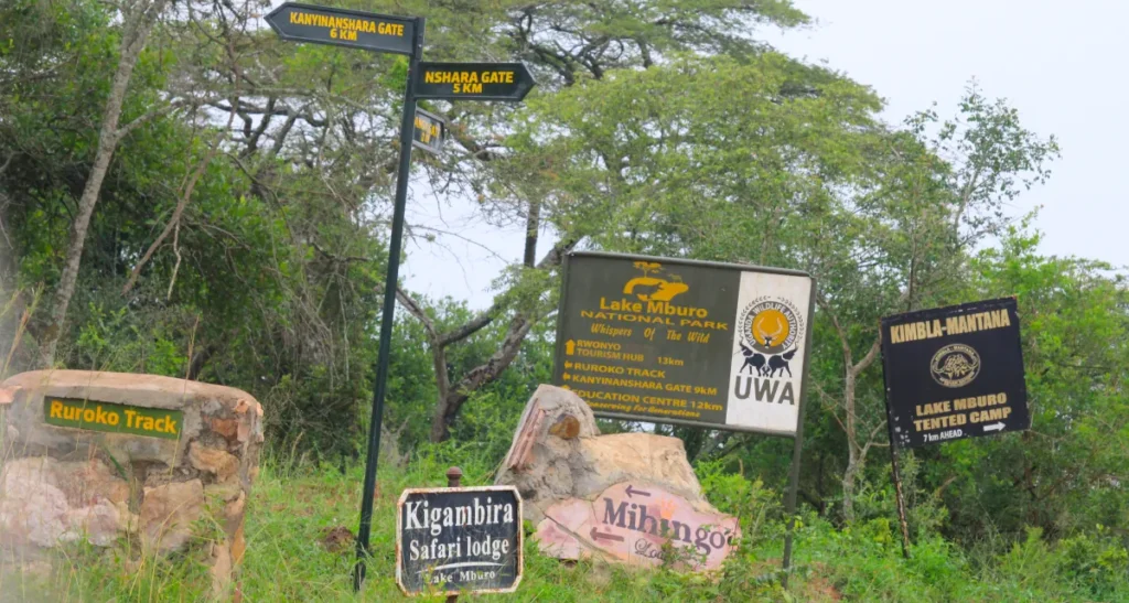mburo lodges signpost